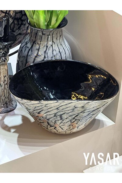 YASAR CONCEPT Blackmist Glass Bowl