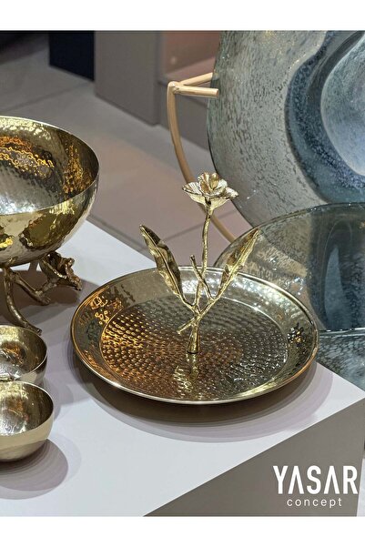 YASAR CONCEPT Goldiva Brass Serving Bowl