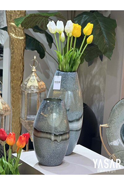 YASAR CONCEPT Smokyneva Cam Vazo Set