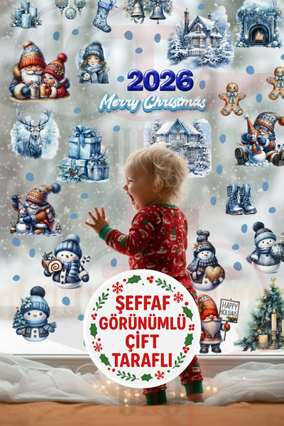 Kt Grup Transparentne Dvostrano zimske kuće, Deda Mraz, Snežan čovek i patulj...