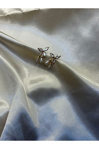 BUSİELLE JEWELRY أقراط زهرة حجر الزركون
