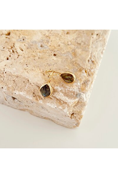 Vesce Atelier Yanardöner Labradorit Damla Küpe