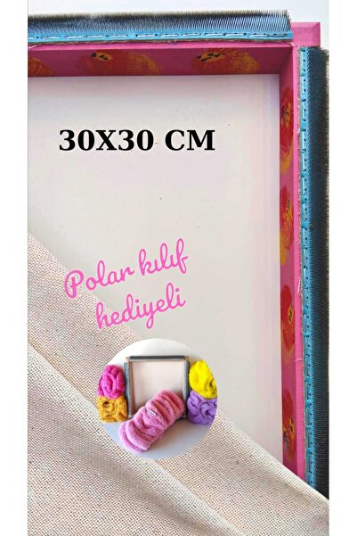 Punchistanbyuyc 30X30 cm Pembe Çiçekli Sihirli Punch(panç) (KASNAK KILIF HEDİ...