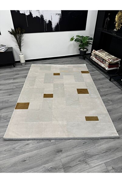 Neşem Halı Boutique DIORA HALI GOLDEN 2054 A GRI Doğal ipliklerle Üretilen Mo...