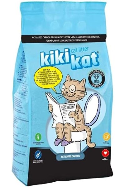 Kikikat Kiki Kat White Bentonite Clumping Cat Litter - Activated Carbon 20L (17.4 kg)