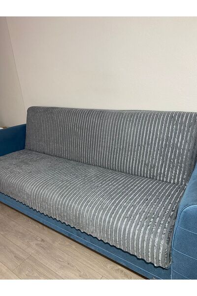 Akdere Ticaret Kaymaz Taban Süngerli Kadife Koltuk - Çekyat Örtüsü koltuk kılıfı