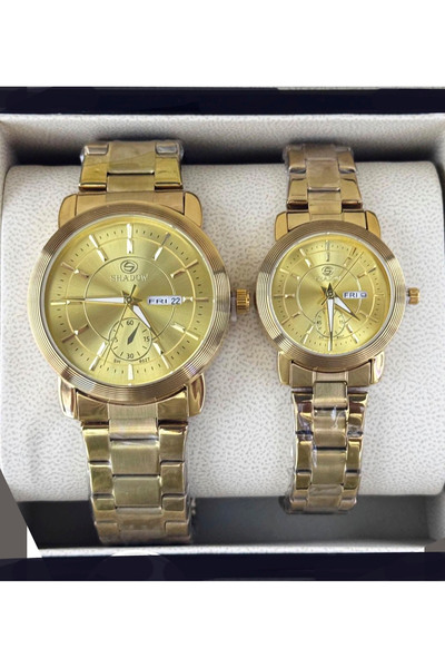 SHADOW Luxurious Couple Watch Set - Day & Date Function (Arabic/English) - Mu...