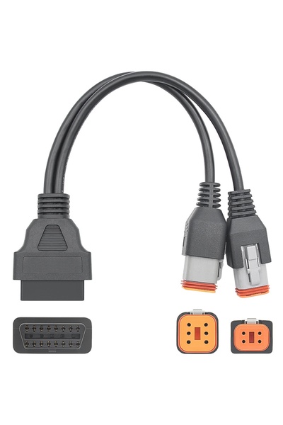 TECHSTAR Cablu adaptor OBD2 pentru Harley-Davidson cu 4 pini + 6 pini (divizo...