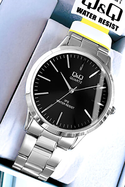 Q&Q Original Quartz Men Wristwatch Silver Color Steel Band 3 Atm Water Resistant Gift Bracelet Qqe2001C13