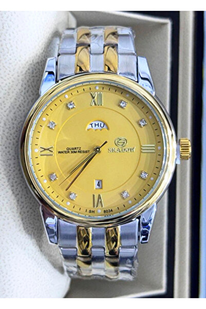 SHADOW Luxury Men's Watch - Day & Date Function - Classic Design with Crystal Markers