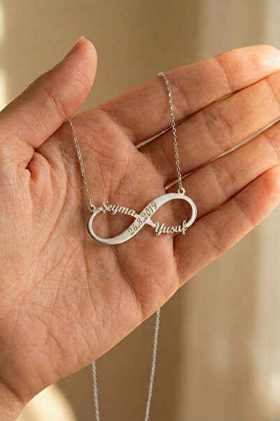 neshely jewelry 925 Ayar Gümüş Kişiye Özel İsimli Özel Günler İcin Tarih Deta...