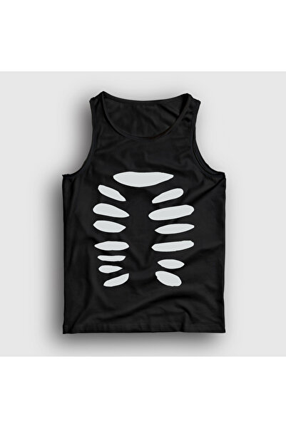 Presmono Unisex Black Halloween Couple Lover Skeleton Tank Top 580898Tt