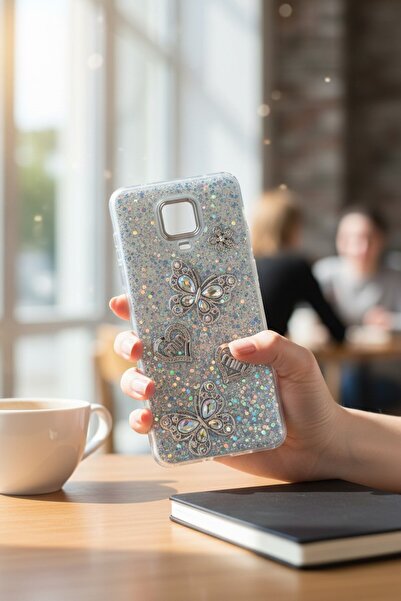 batuteknoloji Xiaomi Redmi Note 9 Pro-Note 9S Kelebek ve Kalp Kabartmalı Siml...