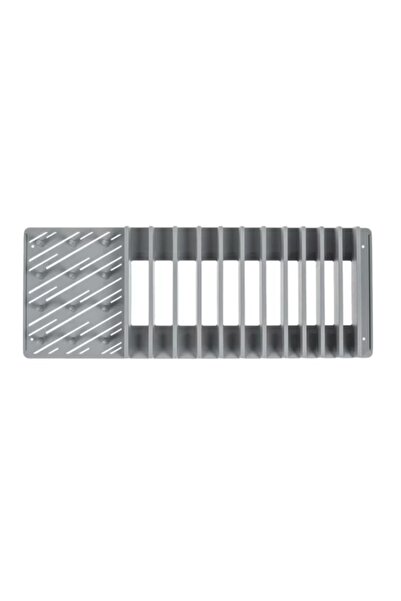 AVA Dish dryer, with space for plates and glasses and absorbent cloth, gray, 45x3.6x16.5cm