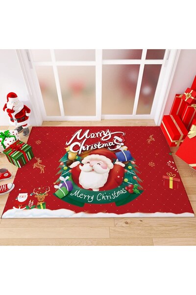 OEM Christmas Entrance Mat, Polyester, 60x40 cm, Multicolor
