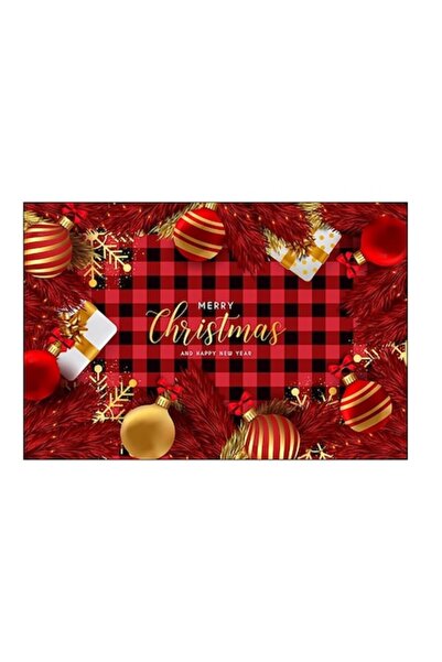 Ronyes Christmas doormat, Ronyes, polyester, red, 50x80 cm