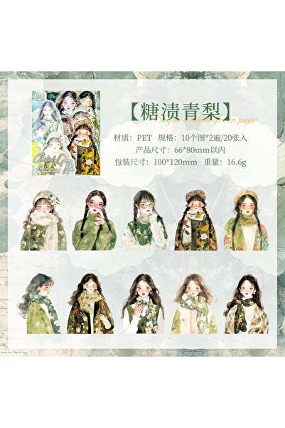 İthal B27-66x80mm 20 bucăți autocolant pentru animale de companie pentru fete...