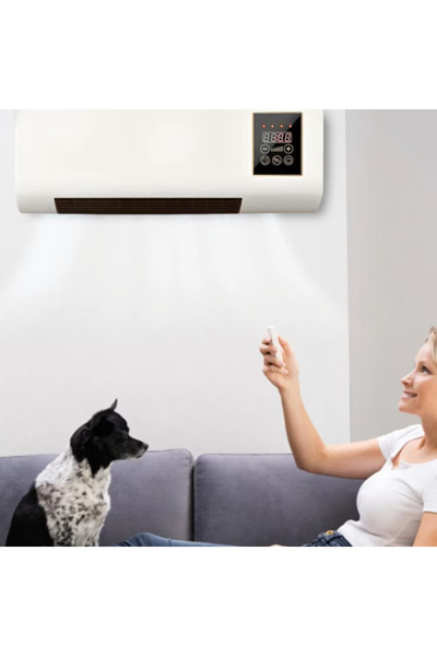 OEM Product image Portable fan heater 1500 W, cooling/heating, remote control, white, 54x20x11.5cm