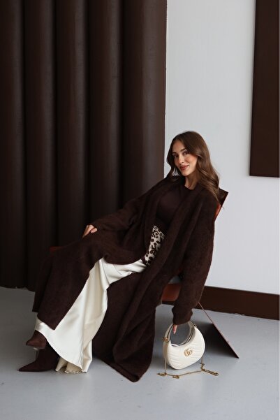 AÈC PRIVÈ Women's Premium Quality Long Angora Anti-Pilling Cardigan