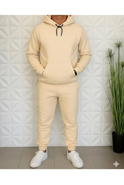 NİCE 3-Ply Thick Combed Cotton Fabric Sha Fleece-Lined Shoes and Bag Set - Bottom and Top Set