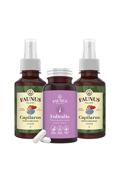 Faunus Plant Healthy Hair Package – Capsules and Lotion against Hair Loss and Hair Regeneration