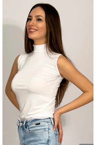 SUN STYLE O Sleeved Half Fishneck Body Blouse