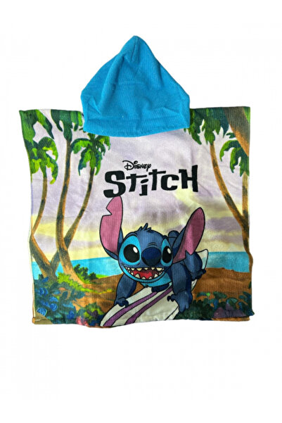 Lilo & Stitch Prosop poncho din microfibră, Surf, 55 x 110 cm
