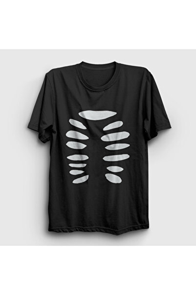 Presmono Unisex Negru Îmbrăcăminte pentru Halloween T-Shirt Cuplu Schelet 580870tt