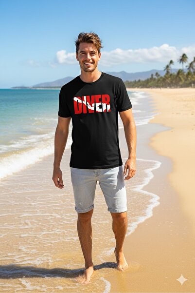 aytok tekstil مطبوع تي شيرت للرجال والنساء برقبة دائرية للغوص مطبوع تي شيرت أ...