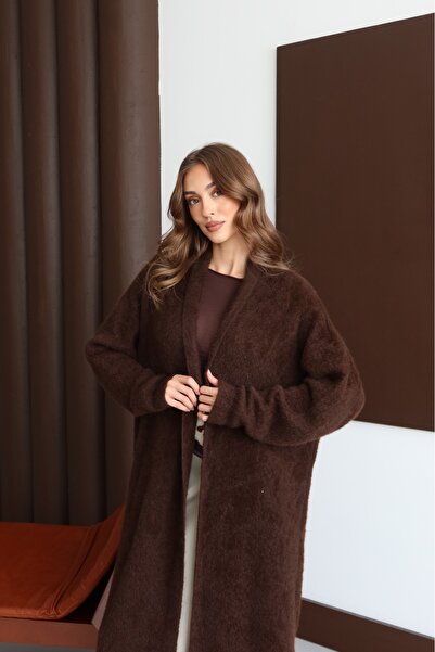 AÈC PRIVÈ Women's Premium Quality Long Angora Anti-Pilling Cardigan