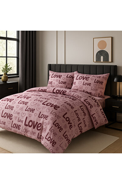 uykulife home collection Uykuli̇fe Striped Love Double Bedding Set