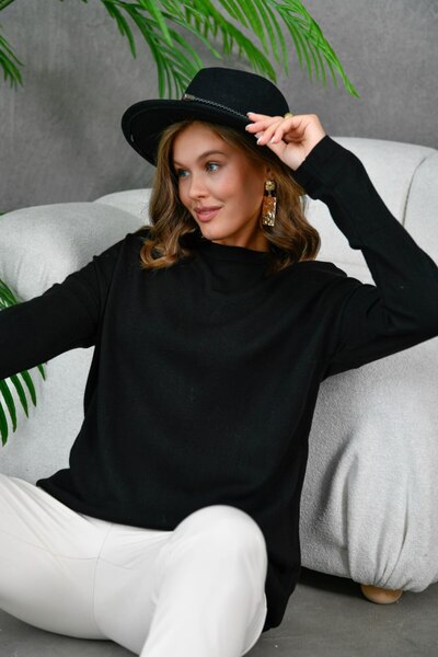 Noi Belis Basic Oversized Crew Neck Knitwear Sweater Aw25Kz0113