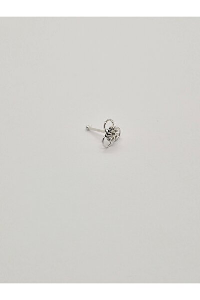 Set 925 Ayar Gümüş Taşlı Desenli Burun Piercing Hızma ( En: 7 mm Boy: 7 mm )