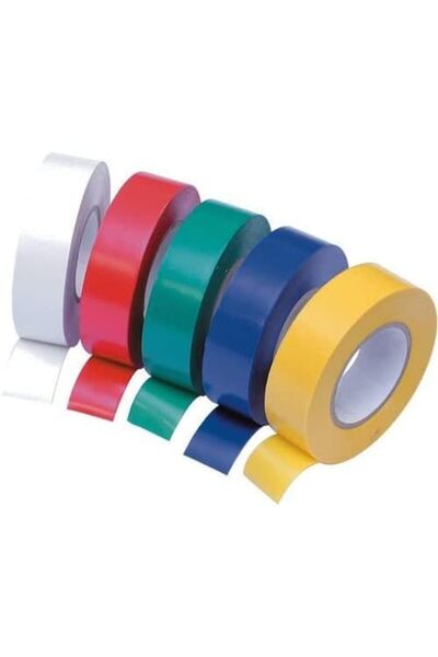 BRF KarokTicaretSell Orret Home 5 Adet Elektrik Bandı,Pvc Bant,10 Metre (Renk...