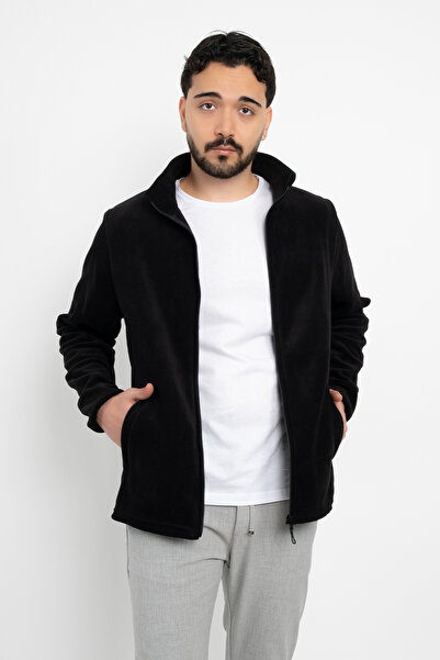 DAŞ ÜNİFORMA Unisex Anti-Pilling Non-Pilling Standard Fit Full Zipper Cold-Proof Fleece Cardigan