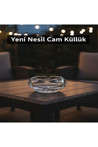 Saint Belisama Concept Yeni Nesil Yuvarlak Cam Kristal Lüks Küllük - Yuvarlak...