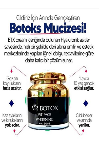 Genel Markalar Doğal Botoks Etkili Krem, Yaşlanma Ve Kırışıklık Karşıtı Krem,...