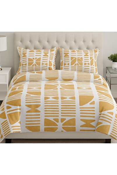HOME AURAA HARMONY PRINTED QUEEN COMFORTER-3 PCS SET