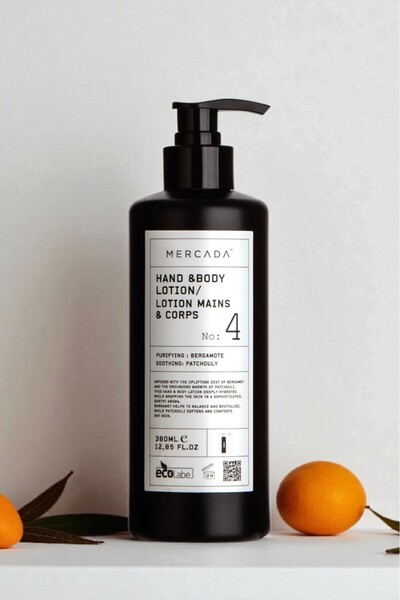 Mercada لوشن أسود رقم 4 لتنقية وتهدئة اليدين والجسم 380 مل - بخلاصة البرغموت ...