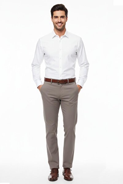 Günce Men's Regular Fit Fabric Trousers Lycra Fabric Bgl-St05031