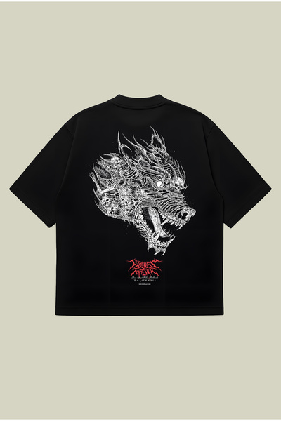 PURE POWER Darcs Sport Dragonhead Boxy Fit Oversize kroj Unisex 100% pamuk Ma...