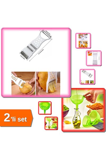 HerEveOyuncak Rende Soyacak 5 Fonksiyonlu Sebze Meyve Patates Soyucu + Huni S...