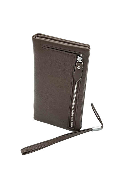 Micutz Women's Genuine Leather Wallet, Marble Collection 2023, Coffee Color