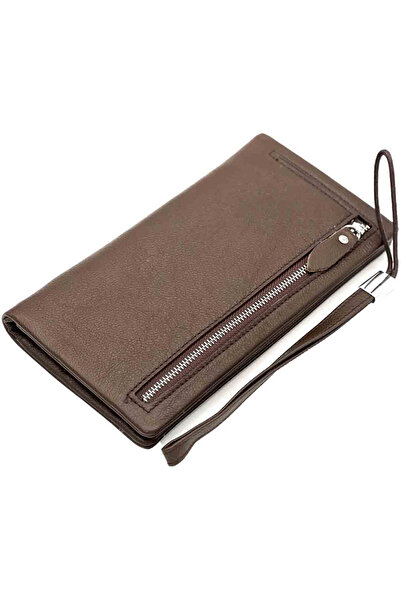 Micutz Women's Genuine Leather Wallet, Marble Collection 2023, Coffee Color