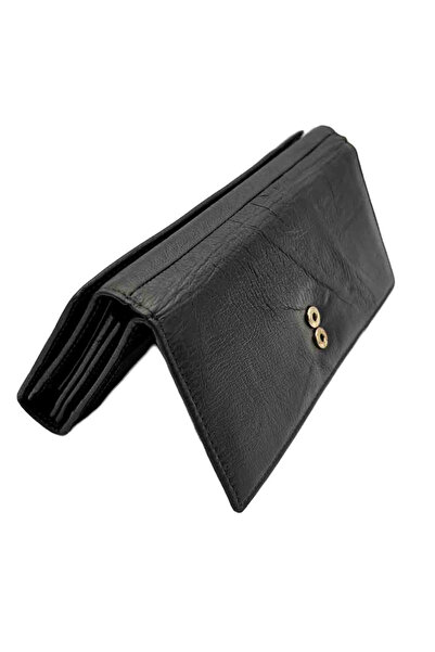 Micutz Women's leather wallet, Pure Elegance Collection, Black color