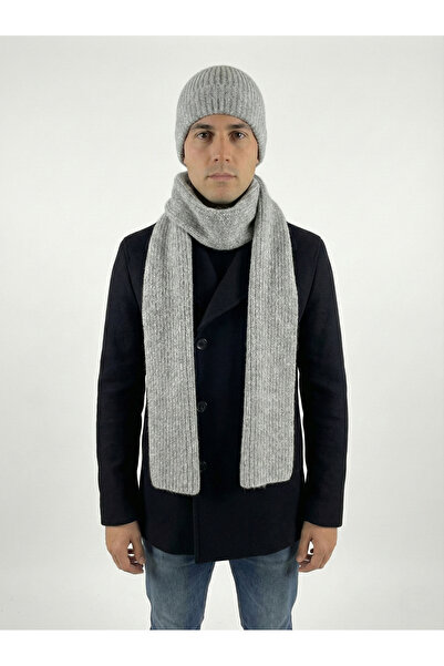 derikem Men's Wool Winter Thessaloniki Knitted Beanie Scarf Two-Piece Set