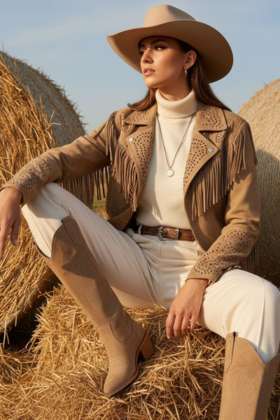 wanita milano Kadın Kovboy Çizme Hakiki Süet Deri Western Nakışlı Ortopedik Rahat Kalıp