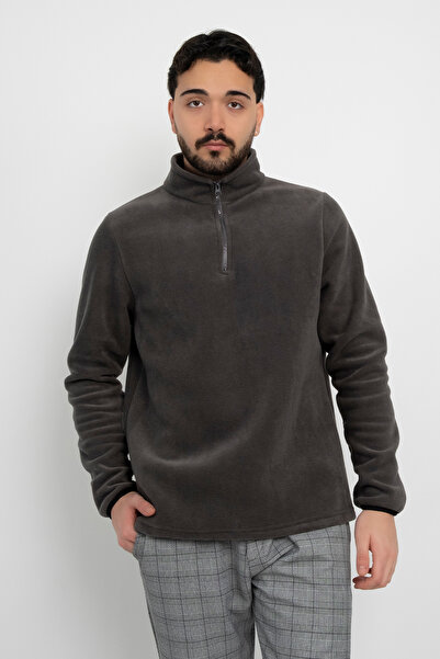DAŞ ÜNİFORMA Anti-Pilling Non-Pilling Standard Fit Half Zipper Cold-Proof Fleece