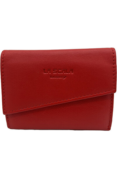Micutz Women's Wallet Genuine Leather, Ergonomic Design, Billfold Pocket, La Scala Luxury, 10x13x3 cm, Red