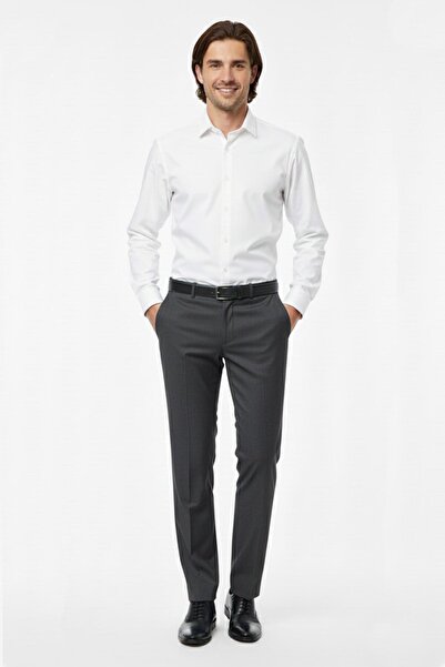 Günce Men's Regular Fit Fabric Trousers Lycra Fabric Bgl-St05030